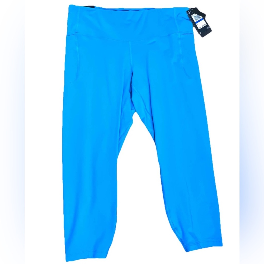 Under Armour Womens Size XL High Rise Ankle Leggings Light Blue Pockets